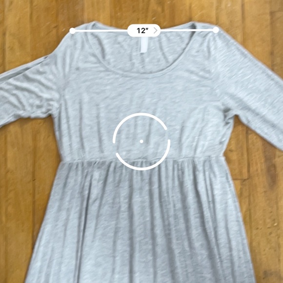 PINK BLUSH- Gray Maternity Maxi Dress with Sleeves- L - Picture 11 of 11